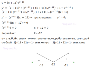 Найдите точку максимума функции y x3 108x 115