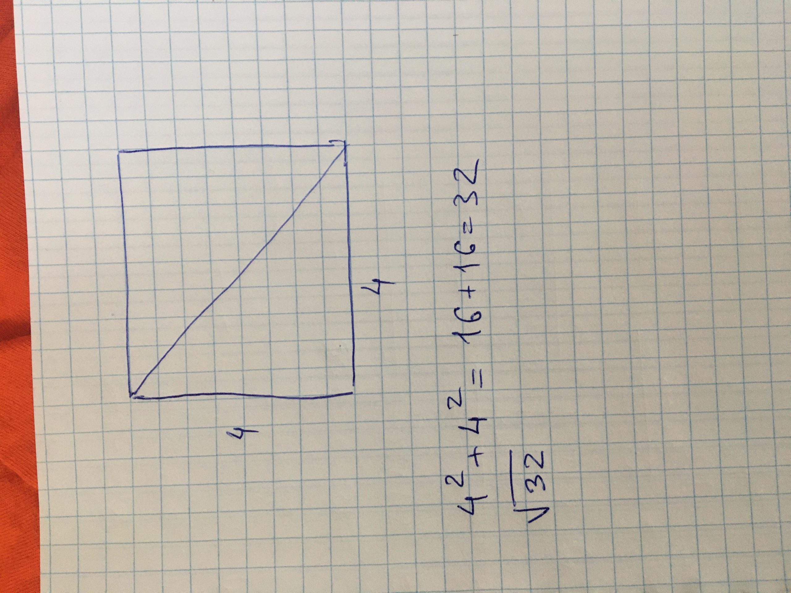 Диагональ метрового квадрата